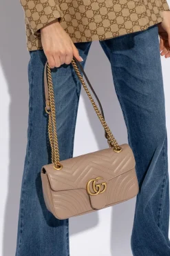 Gucci beżowy Torba na ramię 'GG Marmont'