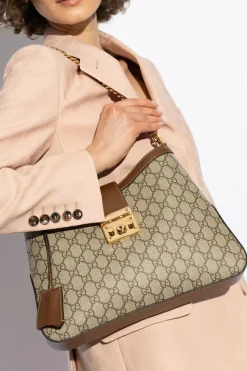 Gucci beżowy Torba na ramię `Padlock Medium`