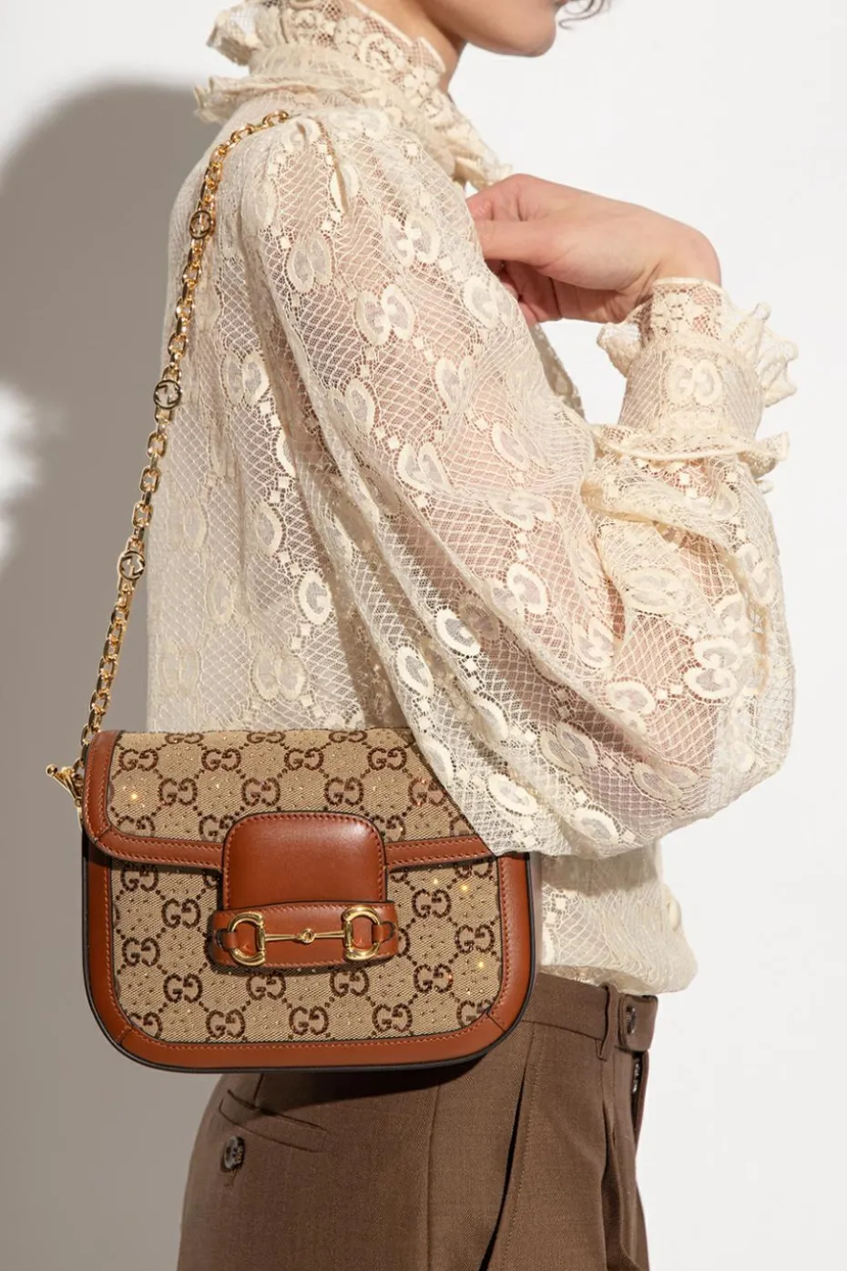 Gucci beżowy Torba na ramię ‘1955 Horsebit Mini’