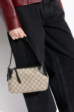 Gucci beżowy Torba na ramię `GG Emblem Small`