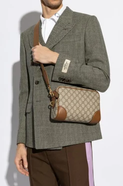 Gucci beżowy Torba na ramię `GG Emblem Small`
