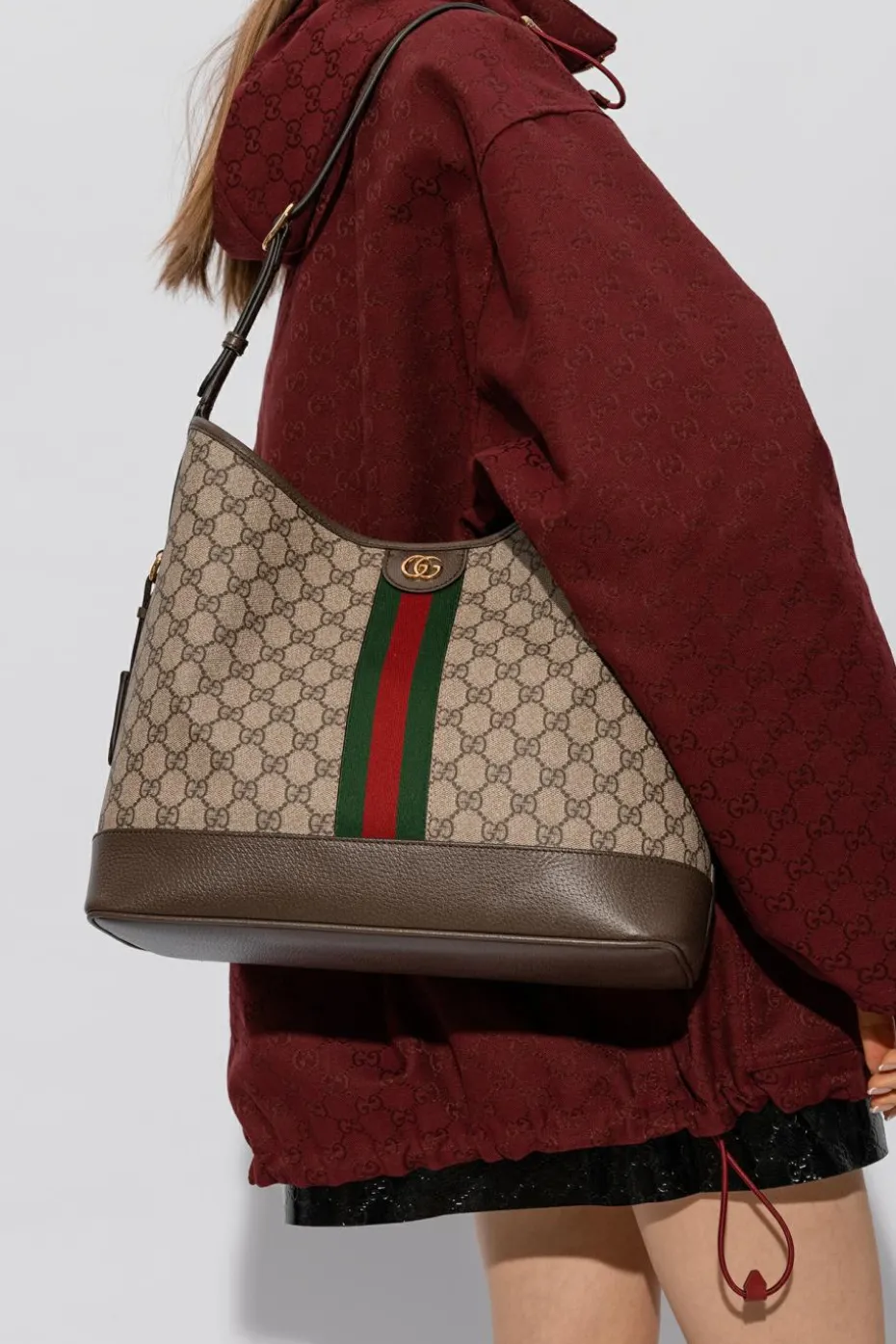 Gucci beżowy Torba na ramię ‘Ophidia Medium’