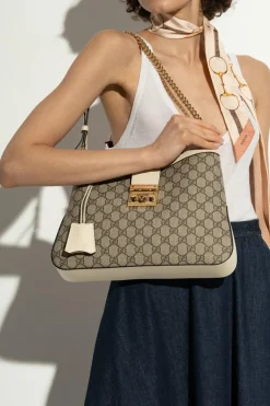 Gucci beżowy Torba na ramię `Padlock Medium`