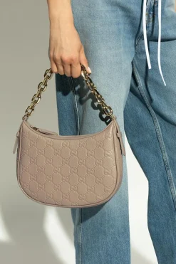 Gucci beżowy Torba na ramię `GG Emblem Medium`