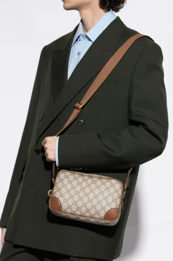Gucci beżowy Torba na ramię z płótna `GG Supreme`