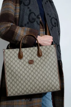 Gucci beżowy Torba typu 'shopper' ‘GG Retro’