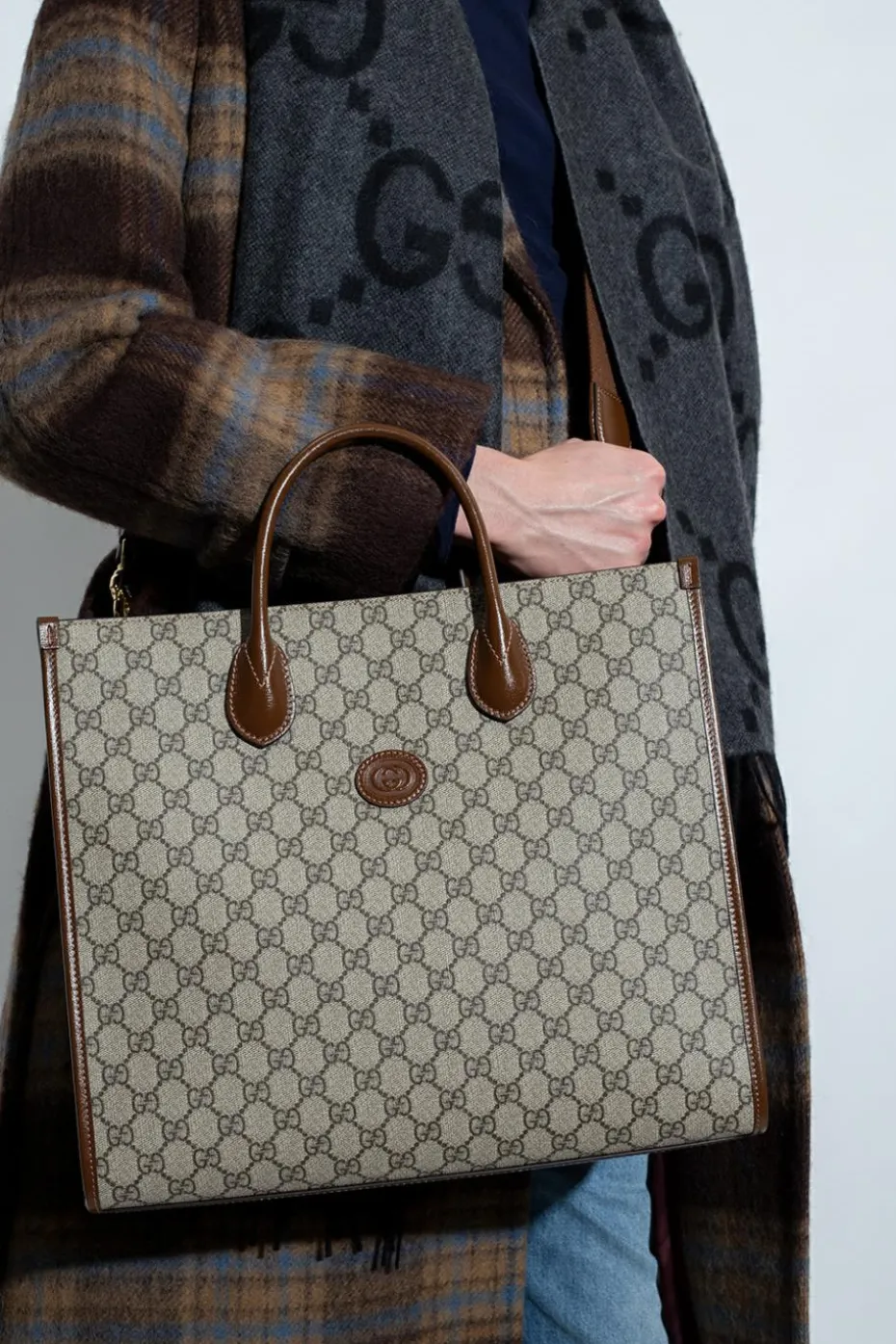 Gucci beżowy Torba typu 'shopper' ‘GG Retro’