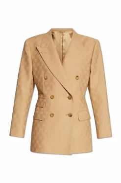 Gucci beżowy Wełniana marynarka