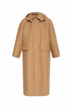 Gucci beżowy Wełniany płaszcz