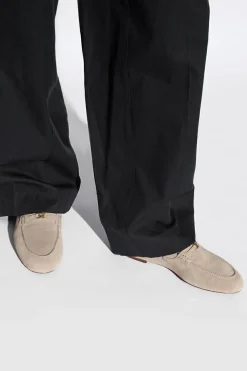 Gucci beżowy Zamszowe buty typu ‘loafers’
