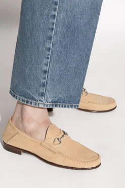 Gucci beżowy Zamszowe buty typu `loafers`