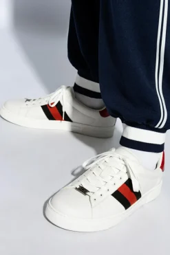 Gucci BIAŁY Buty sportowe z paskiem `Web`