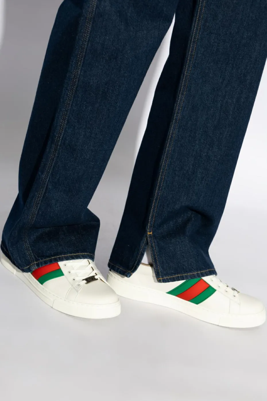 Gucci BIAŁY Buty sportowe z logo