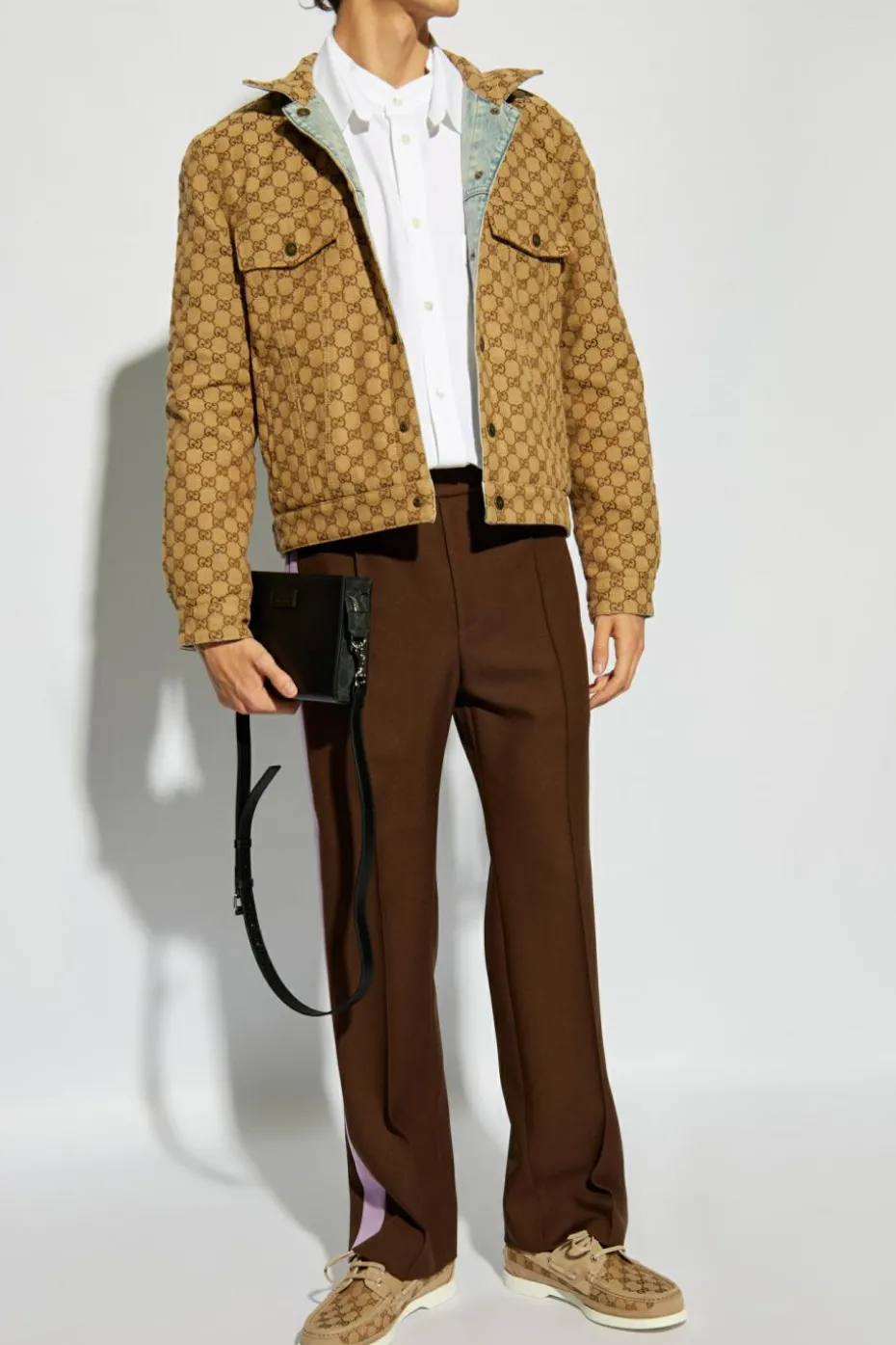 Gucci BIAŁY Koszula z odpinanym kołnierzem