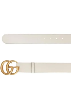 Gucci BIAŁY Pasek z logo