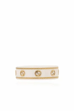 Gucci BIAŁY Pierścień z logo