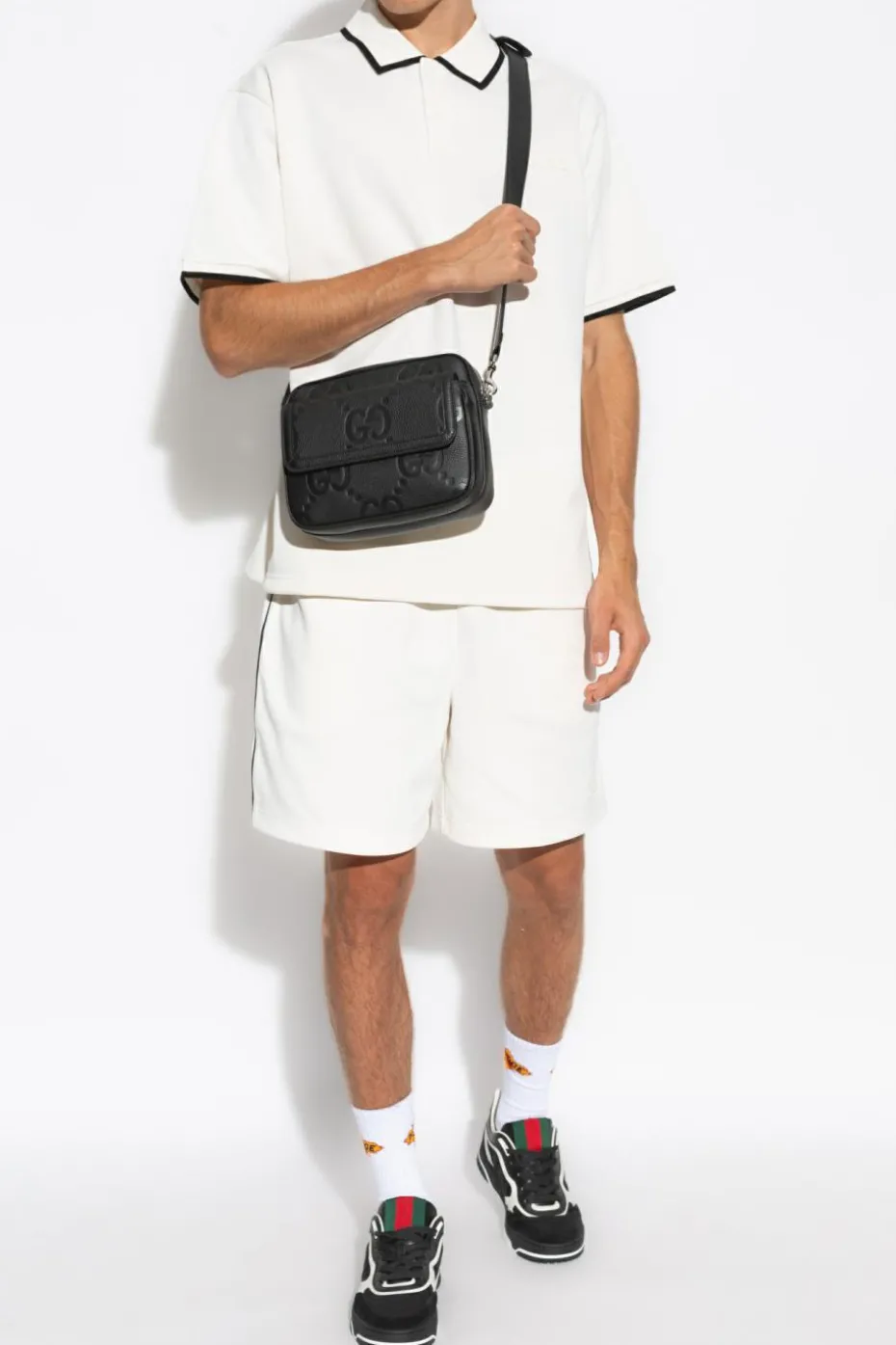 Gucci BIAŁY Polo z logo