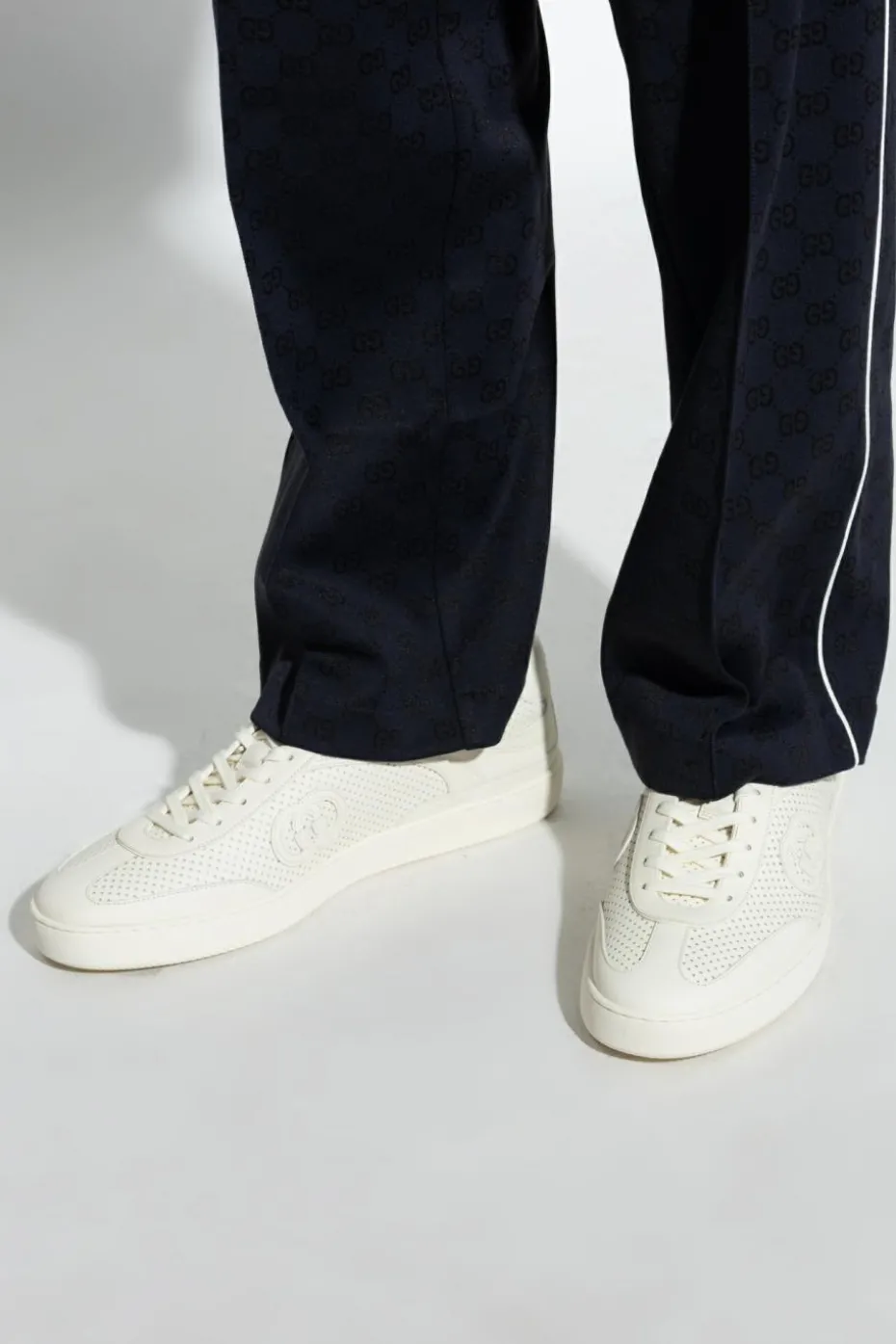 Gucci BIAŁY Skórzane buty sportowe