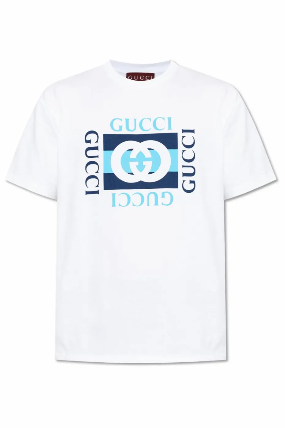 Gucci BIAŁY T-shirt z nadrukowanym logo