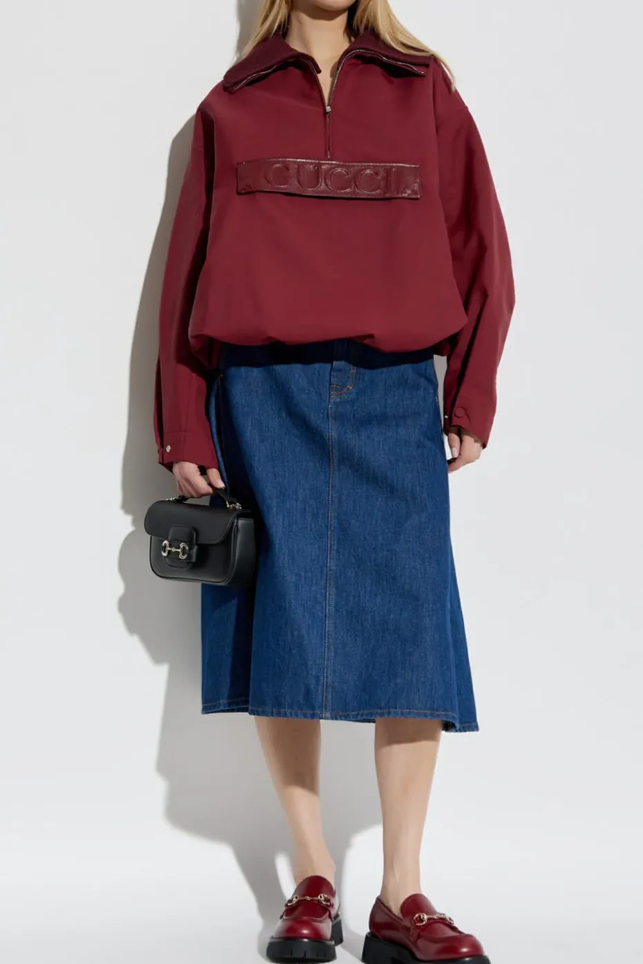 Gucci BORDO Bluza o luźnym kroju