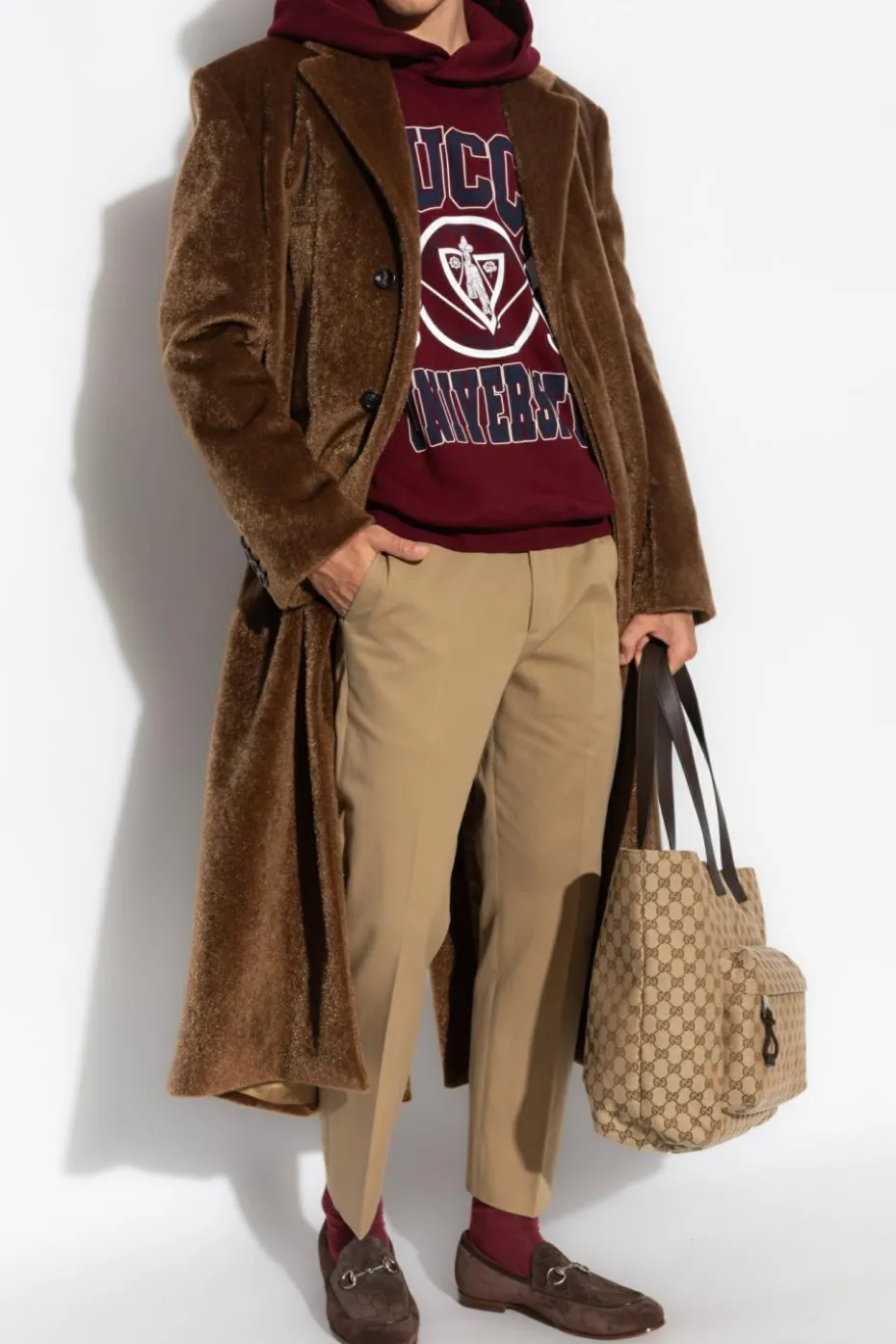Gucci BORDO Bluza z kapturem