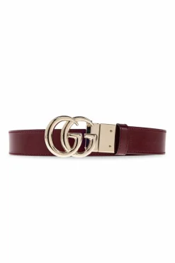 Gucci BORDO Dwustronny pasek