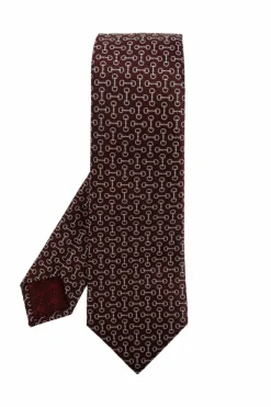 Gucci BORDO Jedwabny krawat