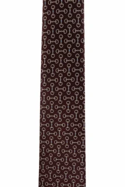 Gucci BORDO Jedwabny krawat