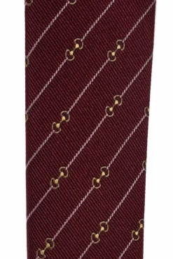 Gucci BORDO Jedwabny krawat