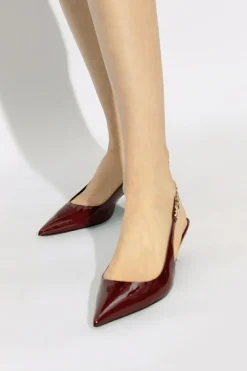 Gucci BORDO Lakierowane buty na obcasie