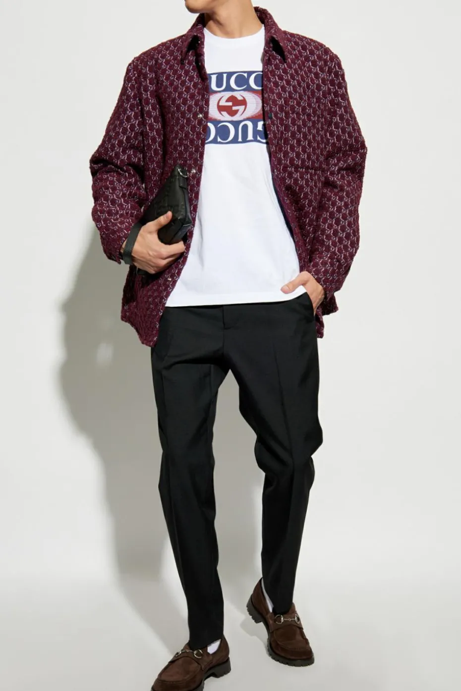 Gucci BORDO Ocieplana kurtka