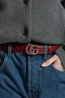 Gucci BORDO Pasek z logo