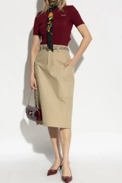 Gucci BORDO Prążkowany top