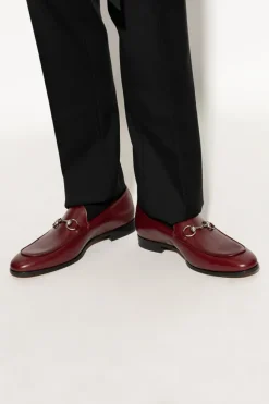 Gucci BORDO Skórzane buty