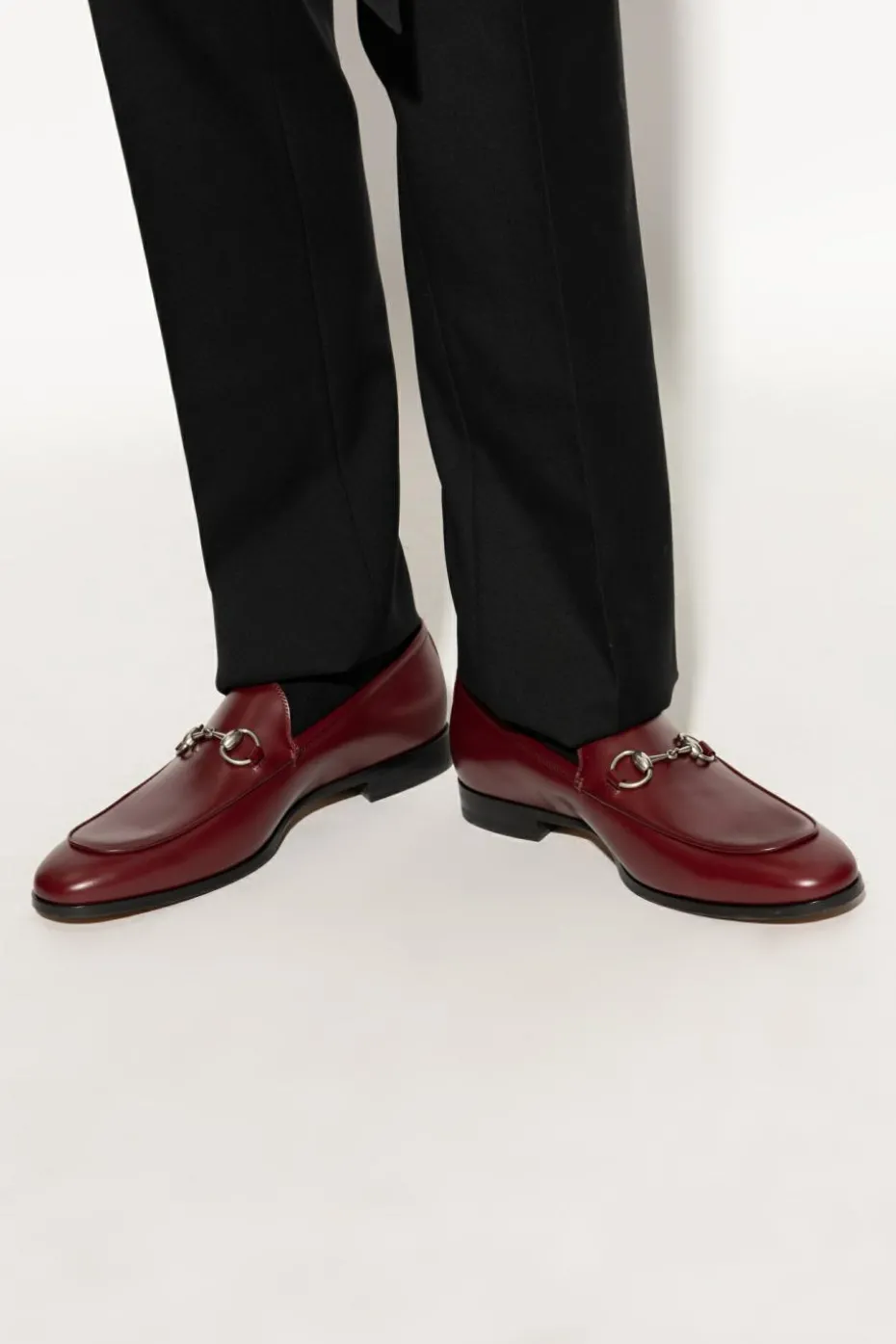 Gucci BORDO Skórzane buty
