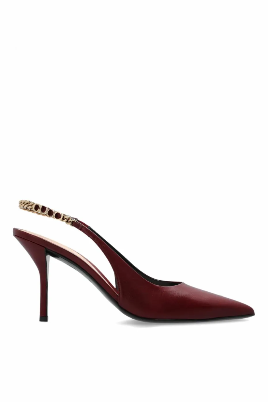 Gucci BORDO Skórzane buty na obcasie `Signoria`