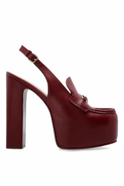 Gucci BORDO Skórzane buty na platformie