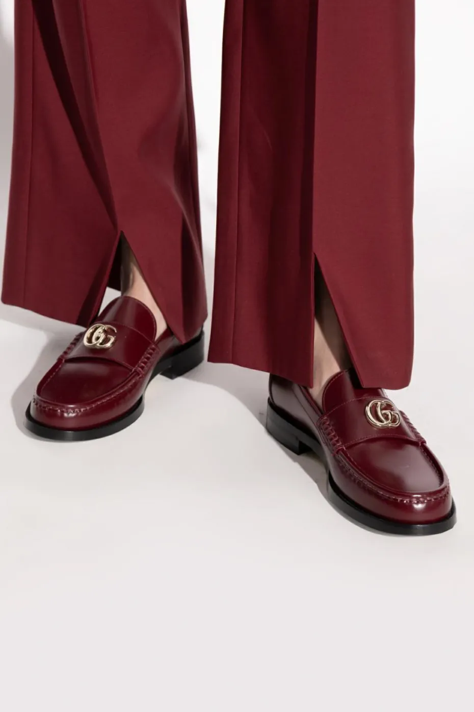 Gucci BORDO Skórzane buty typu `loafers`