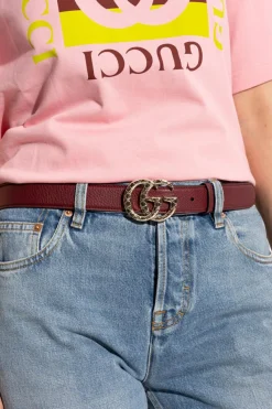 Gucci BORDO Skórzany pasek