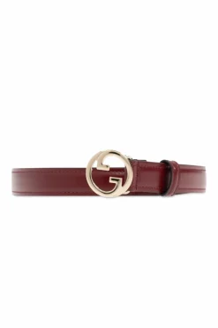 Gucci BORDO Skórzany pasek