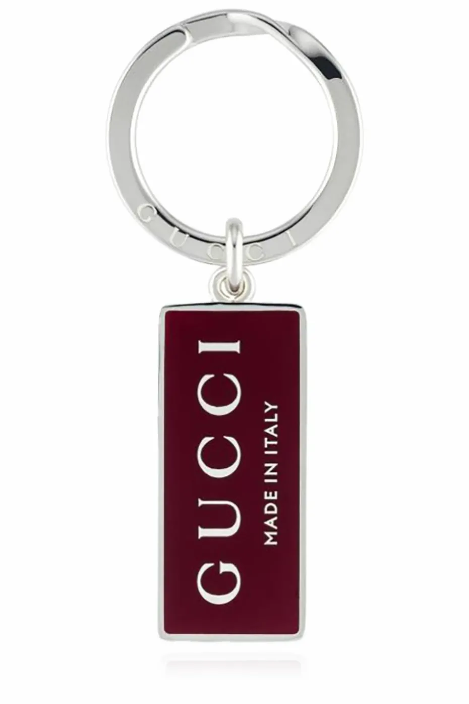 Gucci BORDO Srebrny brelok z logo