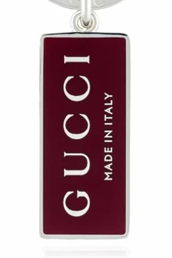 Gucci BORDO Srebrny brelok z logo
