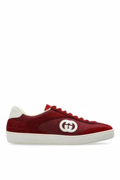 Gucci BORDO Sznurowane buty sportowe
