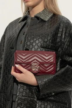 Gucci BORDO Torba na ramię `GG Marmont Super Mini`