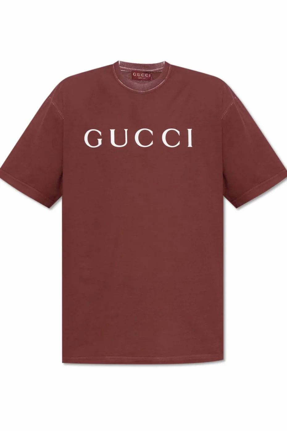 Gucci BORDO T-shirt z nadrukowanym logo