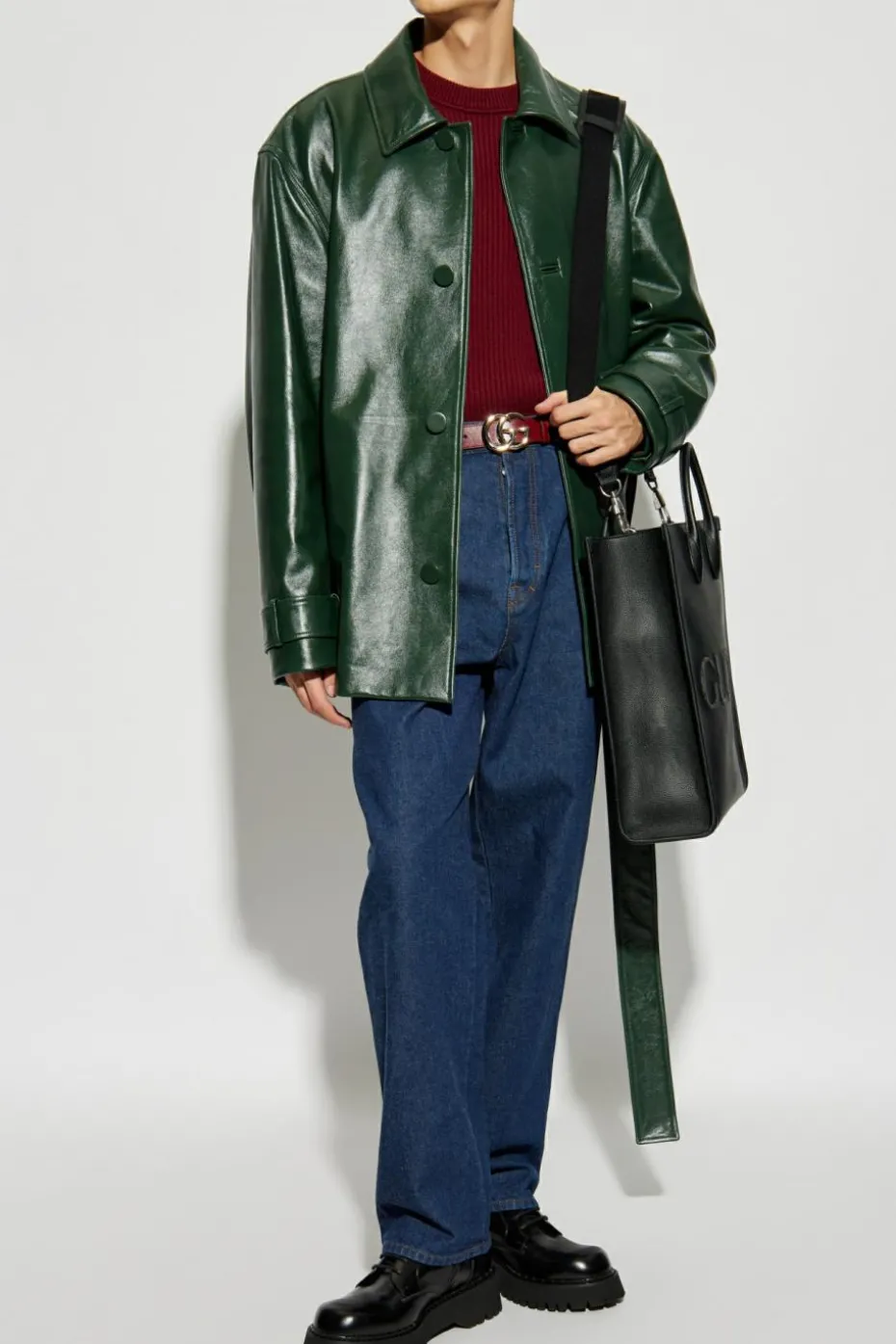 Gucci BORDO Wełniany sweter