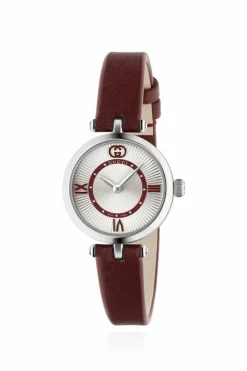 Gucci BORDO Zegarek na skórzanym pasku
