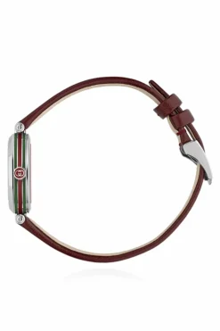 Gucci BORDO Zegarek na skórzanym pasku