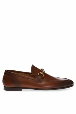 Gucci BRĄZOWY Buty 'Jordaan' typu 'loafers'