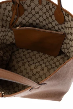 Gucci BRĄZOWY Dwustronna torba `Totissima Large` typu `shopper`